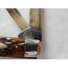 Pre-1937 G. W. & H. Hdwe Co. Slim Bone Jack Pocket Knife with Blade Etching