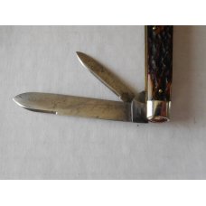Pre-1937 G. W. & H. Hdwe Co. Slim Bone Jack Pocket Knife with Blade Etching