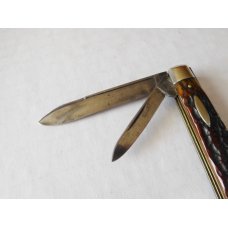 Pre-1937 G. W. & H. Hdwe Co. Slim Bone Jack Pocket Knife with Blade Etching