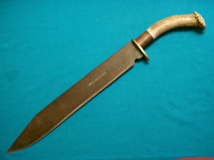 VINTAGE CUSTOM STAG ENGLAND EGLISH FIXED BLADE BOWIE SURVIVAL WESTERN KNIFE KNIVES OLD