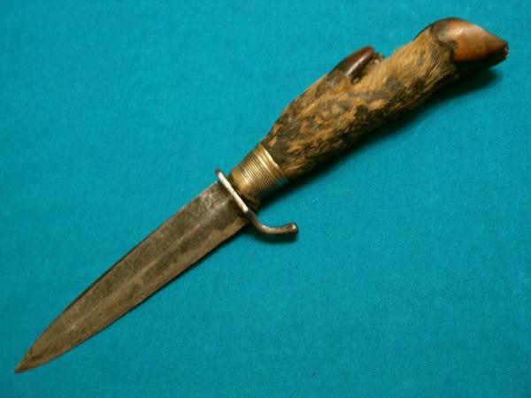 ANTIQUE VINTAGE PG DEER FOOT HOOF FIXED BLADE HUNTING SKINNING SURVIVAL KNIFE KNIVES OLD ANTIQUE VINTAGE PG DEER FOOT HOOF FIXED BLADE HUNTING SKINNING SURVIVAL KNIFE KNIVES OLD