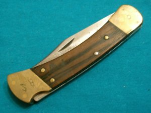 VINTAGE BUCK 110 USA 2 DOT LOCKBACK FOLDING HUNTER HUNTING SKINNING POCKET KNIFE KNIVES OLD