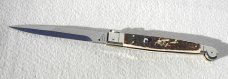 NEW AGA CAMPOLIN 12" ITALIAN SICILIANO GENUINE STAG 4 MILLIMETER BLADE, NICKEL SILVER BOLSTERS