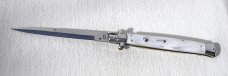 NEW OLD STOCK 13" SKM BAYONET STILETTO ACRYLIC WHITE PEARL MANIAGO ITALY