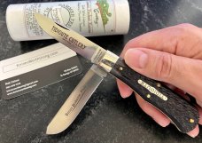 Great Eastern Cutlery Tidioute #73 Trapper, Charcoal Water Buffalo Bone, New (GEC 73) Great Eastern Cutlery Tidioute #73 Trapper, Charcoal Water Buffalo Bone, New (GEC 73)