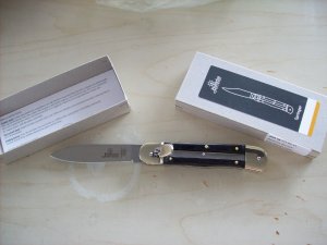 Hubertus Knife Solingen, Germany Large Size 11 Exotic Black Ebonywood NIB