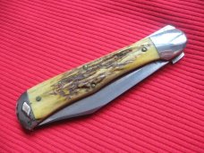 Vintage A.C. Mfg. Co. Stag AERIAL Switchblade Knife Vintage A.C. Mfg. Co. Stag AERIAL Switchblade Knife