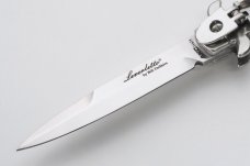 NEW AKC ITALIAN LEVERLETTO 8" GENUINE STAG NEW MODIFIED BAYONET BLADE SOLID NICKEL SILVER BOLSTERS  