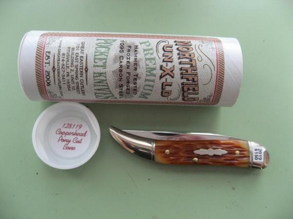 GREAT EASTERN  128119 TOOTHPICK COPPERHEAD PONY CUT BONE