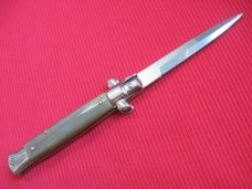New ITALY INOX 9" BLONDE HORN Bayonet BLADE ITALIAN STILETTO Knife New ITALY INOX 9" BLONDE HORN Bayonet BLADE ITALIAN STILETTO Knife
