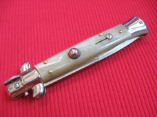 New ITALY INOX 9" BLONDE HORN Bayonet BLADE ITALIAN STILETTO Knife New ITALY INOX 9" BLONDE HORN Bayonet BLADE ITALIAN STILETTO Knife