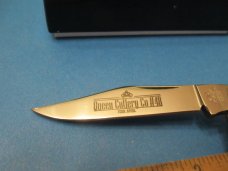 Queen Cutlery Titusville Pa. Amber Carved Stag Bone Whittler Pattern # 48 ACSB Queen Cutlery Titusville Pa. Amber Carved Stag Bone Whittler Pattern # 48 ACSB