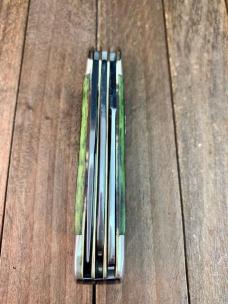 Bulldog Hunting Copperhead with Bone Saw/Cap Lifter Green Jigged Bone 1998 