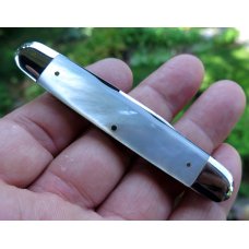 Vintage four blade E. Bruckmann Germany, pearl handled Congress style knife. Unused mint Vintage four blade E. Bruckmann Germany, pearl handled Congress style knife. Unused mint