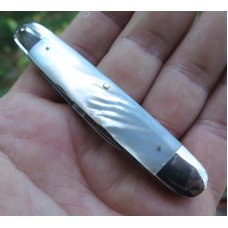 Vintage four blade E. Bruckmann Germany, pearl handled Congress style knife. Unused mint Vintage four blade E. Bruckmann Germany, pearl handled Congress style knife. Unused mint