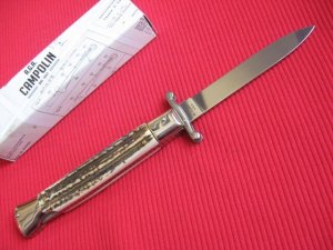 Italian Limited Edition Manual Open Swing Guard Stiletto Knife - A.G.A CAMPOLIN Italy