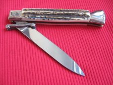 Italian Limited Edition Manual Open Swing Guard Stiletto Knife - A.G.A CAMPOLIN Italy Italian Limited Edition Manual Open Swing Guard Stiletto Knife - A.G.A CAMPOLIN Italy