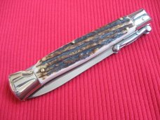 Italian Limited Edition Manual Open Swing Guard Stiletto Knife - A.G.A CAMPOLIN Italy Italian Limited Edition Manual Open Swing Guard Stiletto Knife - A.G.A CAMPOLIN Italy