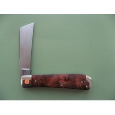 DANIELS FAMILY KNIFE BRANDS-TITUSVILLE CUTLERY-BIG EASY COTTON KNIFE-BURNT ORANGE MAPLE BURL DANIELS FAMILY KNIFE BRANDS-TITUSVILLE CUTLERY-BIG EASY COTTON KNIFE-BURNT ORANGE MAPLE BURL