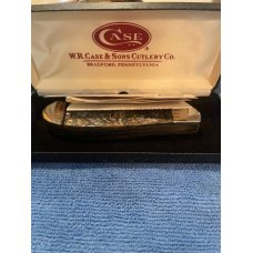 Case XX USA Genuine Abalone Pearl 82100 Script Shield Saddlehorn Knife in Box c.2003 Case XX USA Genuine Abalone Pearl 82100 Script Shield Saddlehorn Knife in Box c.2003