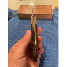 Case XX USA Genuine Abalone Pearl 82100 Script Shield Saddlehorn Knife in Box c.2003 Case XX USA Genuine Abalone Pearl 82100 Script Shield Saddlehorn Knife in Box c.2003