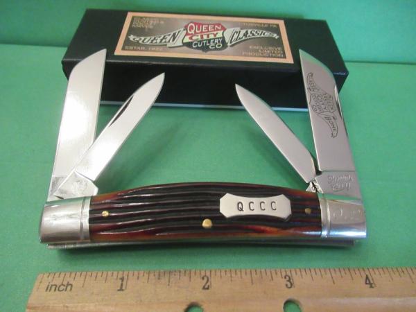 Queen City Cutlery ,Queen Classics Brown Winter Bottom Bone Congress Pattern # 32 