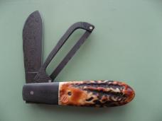 DANIELS FAMILY KNIFE BRANDS-EXCELSIOR KNIFE CO.BURNT STAG GAME SCOUT