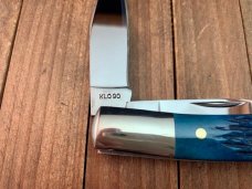 Kabar Bent Barlow Blue Rope Jigged Bone 1990
