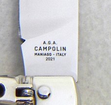NEW 2021 A.G.A CAMPOLIN 8.5" DIANA LEVER LOCK BRAZILIAN HORN NICKEL SILVER BOLSTERS - SHEATH NEW 2021 A.G.A CAMPOLIN 8.5" DIANA LEVER LOCK BRAZILIAN HORN NICKEL SILVER BOLSTERS - SHEATH