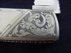 RARE GEORGE A. WALKER, Alpine, Wyoming, Ivory, Scrimmed, Engraved, LockBack, CUSTOM Folding Hunter RARE GEORGE A. WALKER, Alpine, Wyoming, Ivory, Scrimmed, Engraved, LockBack, CUSTOM Folding Hunter