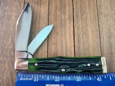 Canal Street Cutlery Swell Center Jack Green Stag Carved Bone D2 2010 Canal Street Cutlery Swell Center Jack Green Stag Carved Bone D2 2010