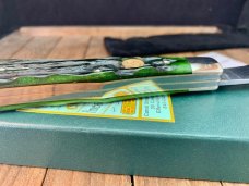 Canal Street Cutlery Swell Center Jack Green Stag Carved Bone D2 2010 Canal Street Cutlery Swell Center Jack Green Stag Carved Bone D2 2010