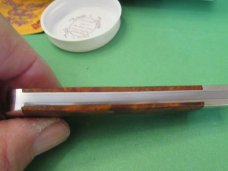 Titusville Cutlery Big Easy Cotton Knife Burnt Orange Maple Burl 1 of 60 