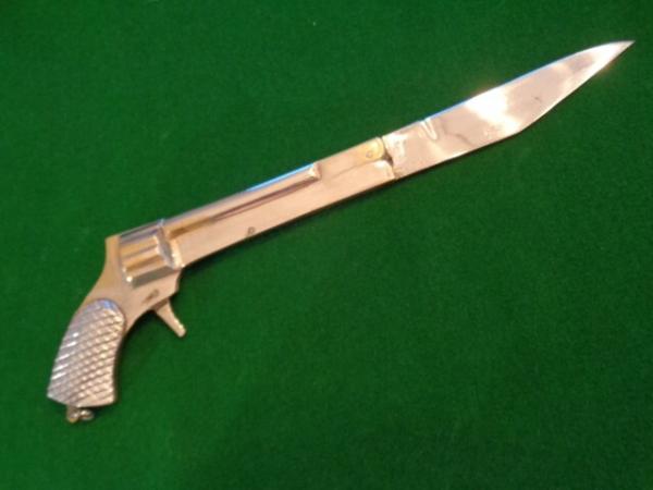 Old RAMPUR Gun Shaped Automatic Knife 