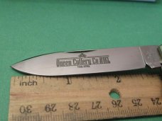 Queen Cutlery Amber Carved Stag Bone Tear Drop Liner Lock Model # 06LACSB Queen Cutlery Amber Carved Stag Bone Tear Drop Liner Lock Model # 06LACSB