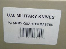 Ontario USA P3 Army Quartermaster Knife, 1995: 10 3/4” overall with a 6” blade Ontario USA P3 Army Quartermaster Knife, 1995: 10 3/4” overall with a 6” blade