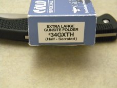 Cold Steel Japan Extra Large Gunsite Folder Half Serrated Lockback Knife NIB