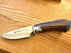 Puma Drop Point Stag Hunter with leather sheath