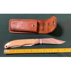 Schrade USA SC508 2 Blade Folding Hunter With Leather Sheath