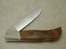 Kellam Knives 0213-E.U. Reindeer Bone/Curly Birch Lapp Folder Lockback Knife