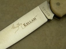 Kellam Knives 0213-E.U. Reindeer Bone/Curly Birch Lapp Folder Lockback Knife