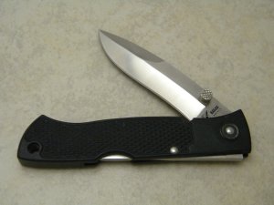 BlackJack Knives MAMBA Japan Black Lockback Knife 