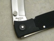 BlackJack Knives MAMBA Japan Black Lockback Knife 