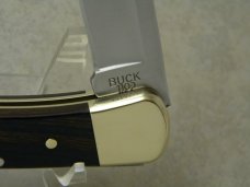 Buck 110 USA Hunter Wood Folding Lockback Knife & Pouch c.2012