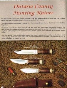 Ontario USA OC3 Cavuga Hunting Knife, 1994: 9” overall with a 4 1/2” blade Ontario USA OC3 Cavuga Hunting Knife, 1994: 9” overall with a 4 1/2” blade