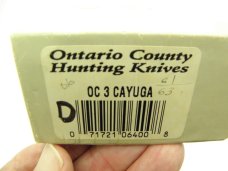 Ontario USA OC3 Cavuga Hunting Knife, 1994: 9” overall with a 4 1/2” blade Ontario USA OC3 Cavuga Hunting Knife, 1994: 9” overall with a 4 1/2” blade