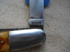 Old Kutmaster Barlow Knife - Saw Cut Bone Handles 