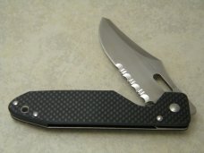 SOG Seki Japan Carbon Fiber ATS-34 J48 Large Jet Edge 2 Linerlock Knife in Box SOG Seki Japan Carbon Fiber ATS-34 J48 Large Jet Edge 2 Linerlock Knife in Box