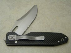 SOG Seki Japan Carbon Fiber ATS-34 J48 Large Jet Edge 2 Linerlock Knife in Box SOG Seki Japan Carbon Fiber ATS-34 J48 Large Jet Edge 2 Linerlock Knife in Box