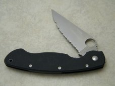 Spyderco Golden CO USA CPM 440V C36 GSE Military Serrated Linerlock Knife in Box c.1990's